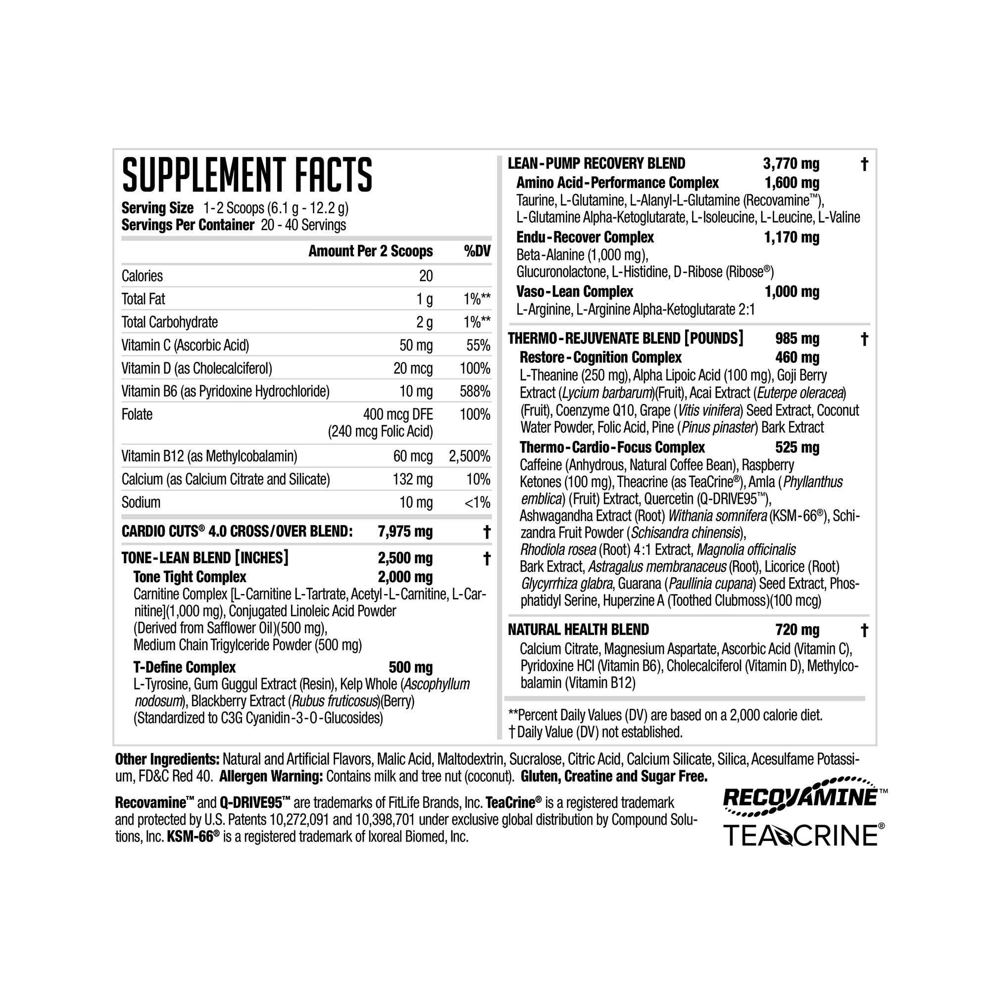 Cardio Cuts&reg; 4.0 - Raspberry Lemonade - 8.6 oz. (20 Servings)